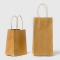 TWIST/FLAT HANDLE BROWN KRAFT PAPER BAG 