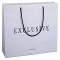 CUSTOM LOGO PRINTING PAPER SHOPPING BAG WITH ROPE HANDLE 